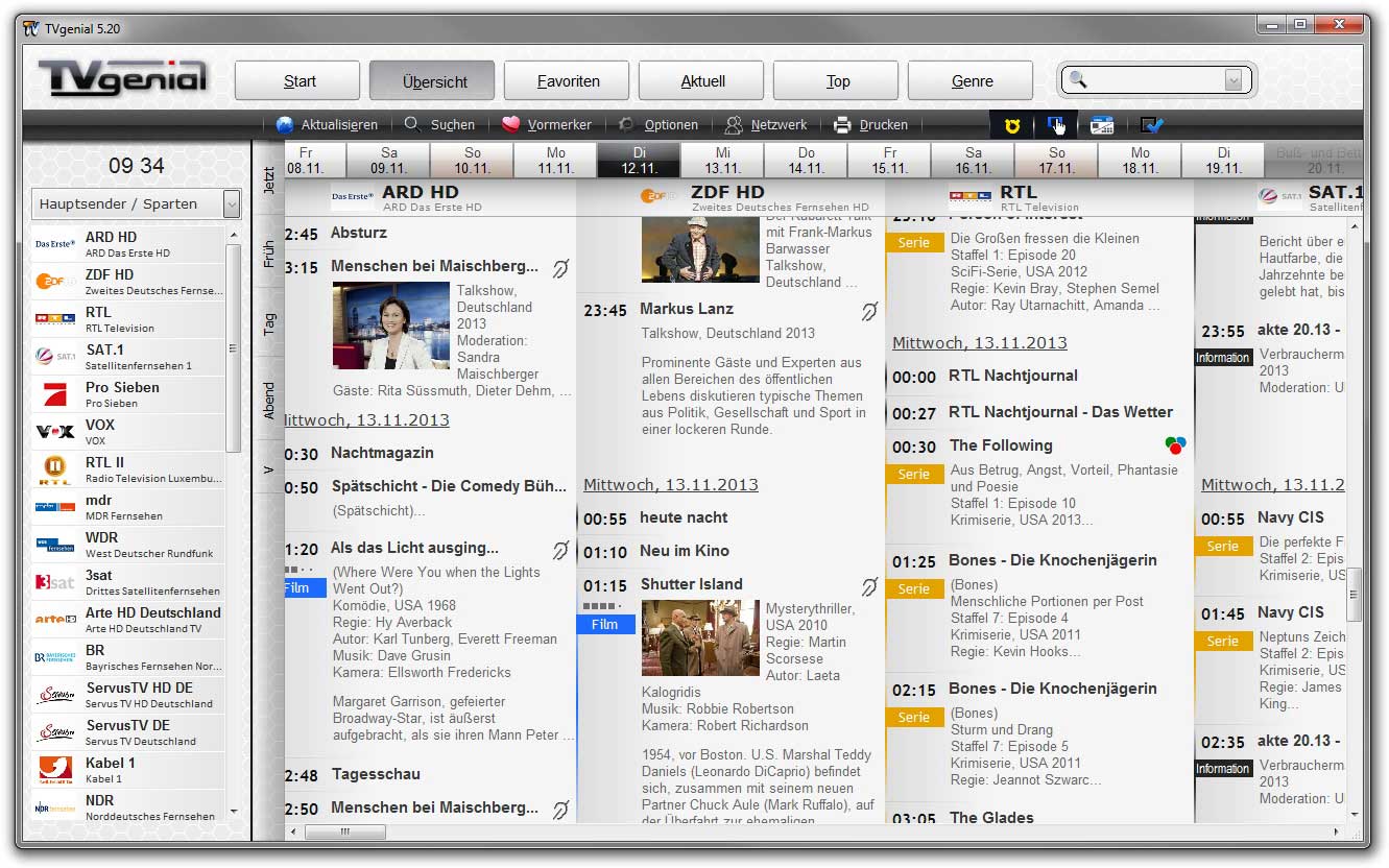 Screenshot TVPlanung digital